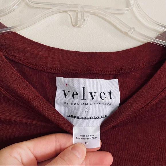 Velvet by Anthropologie balloon sleeve loose textured shirt - Picture 3 of 4